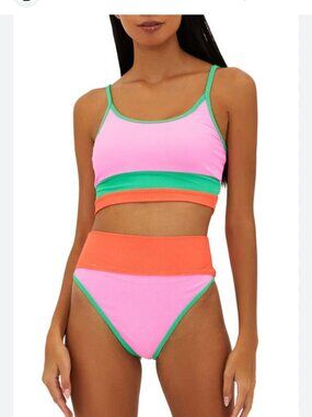 new BEACH RIOT eva ribbed bikini swimsuit top m